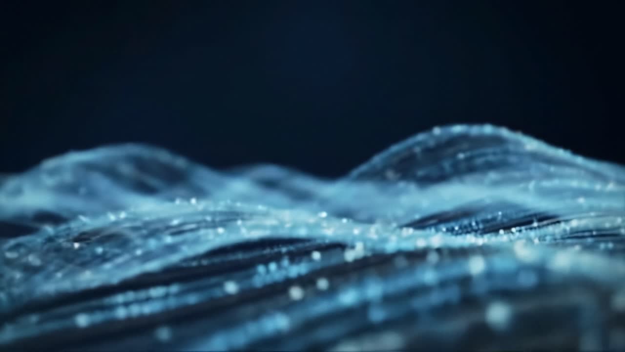 Ethereal Digital Waves: A Visual Journey Through Fluid Dynamics and Light, Capturing the Essence of Movement and Data Representation in a Virtual Landscape