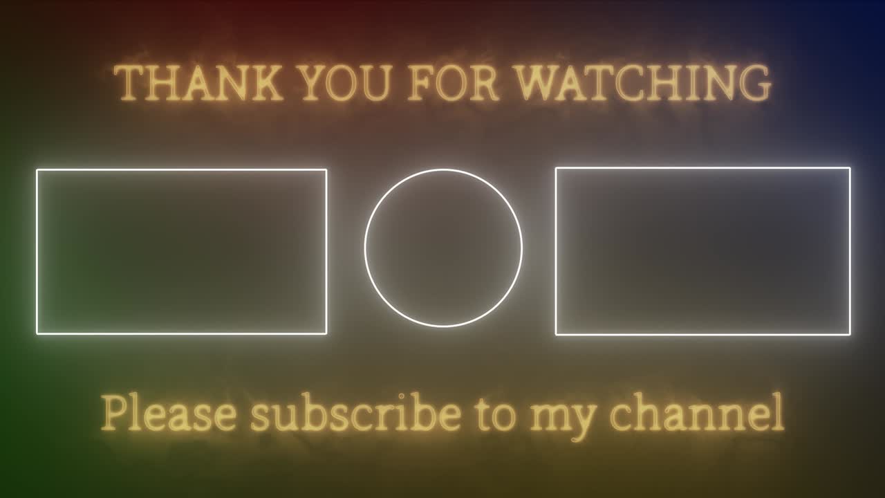 간단한 그라데이션 엔드 카드 엔딩 스크린 모션 그래픽