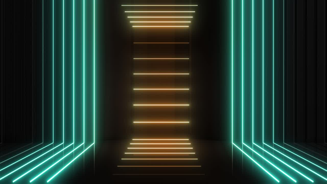 túnel futurista de neón