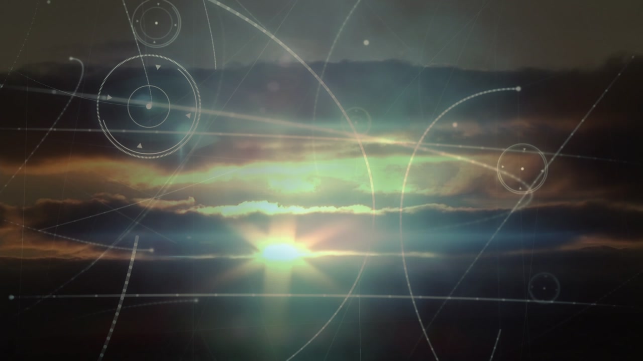 Animation of network of connections over landscape