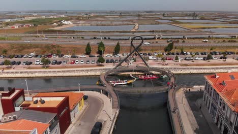 Canal-central-de-Aveiro-and-surrounding-area,-Portugal