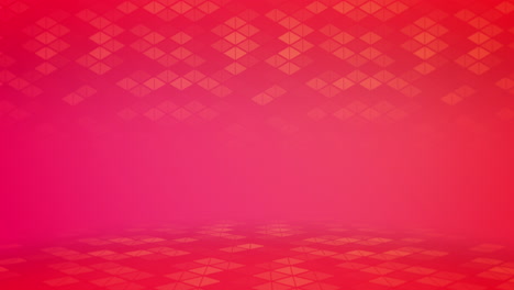 modern and fashion geometric pattern with triangles in rows on red gradient