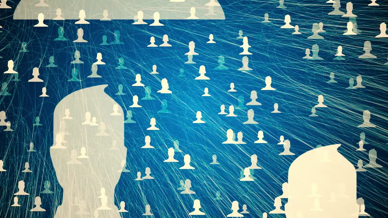 남성과 여성의 연결된 아바타