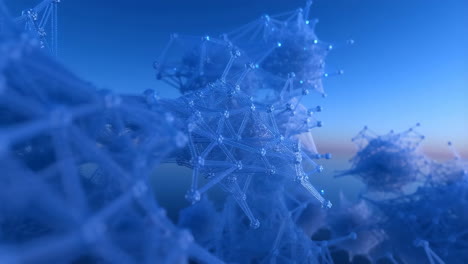 abstract blue network structure