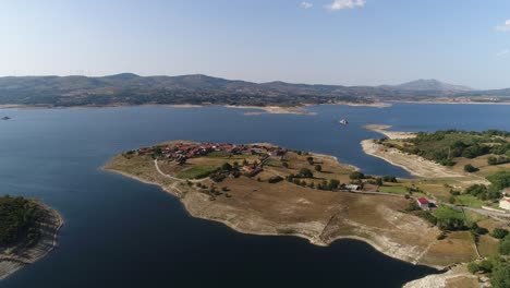 view of the village by the river