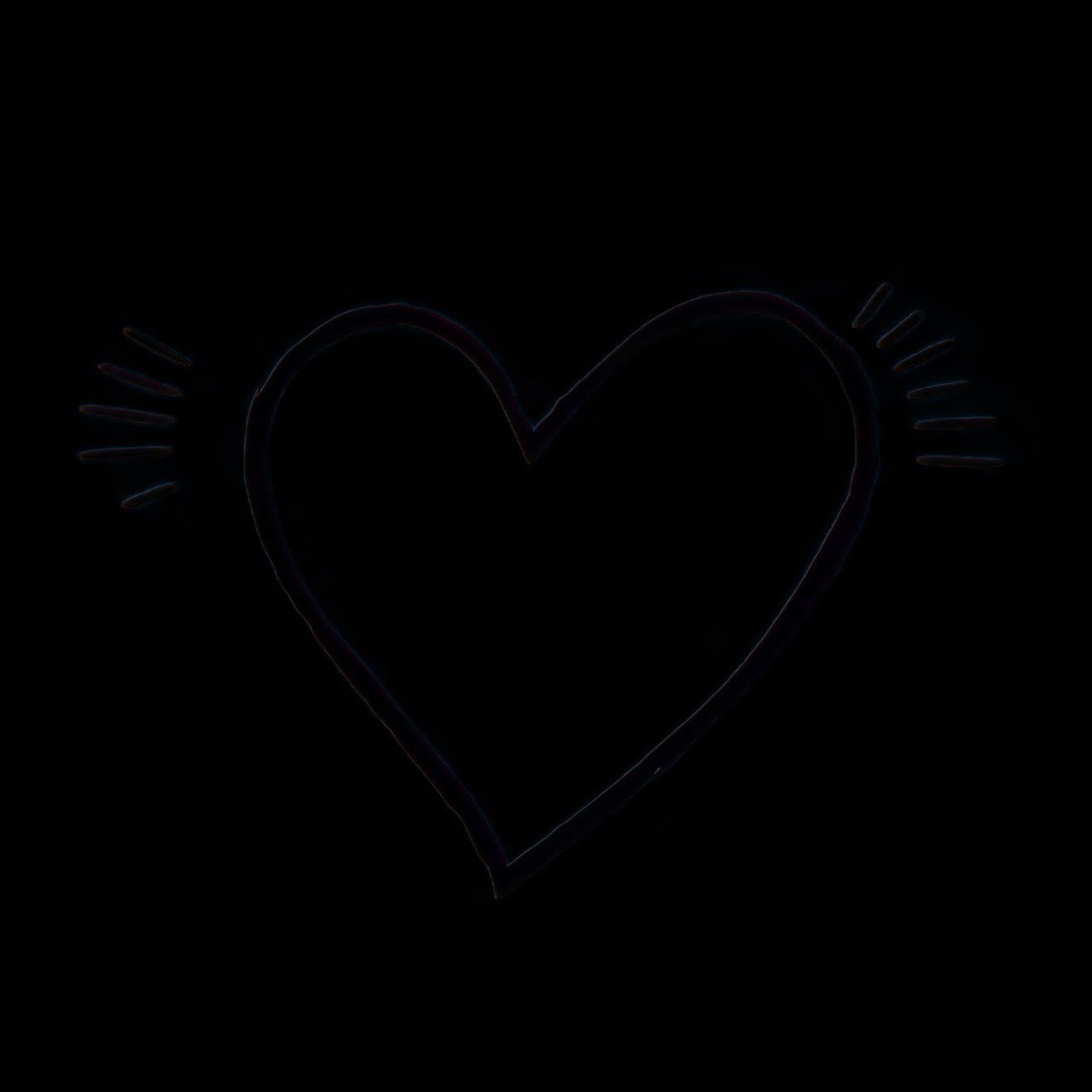 Simple heart on pink background animation isolated asset, transparent 4K video, alpha channel