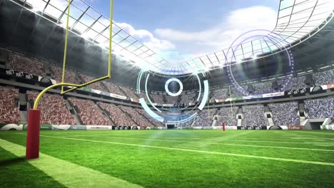 Animation-of-scanner-processing-over-american-football-pitch-at-sports-stadium