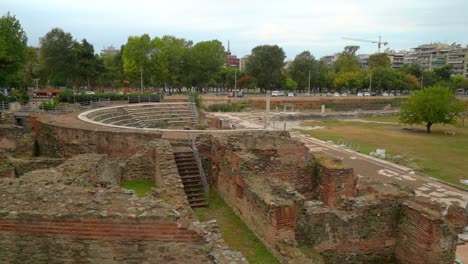 auditorium of ancient agora square in thessaloniki