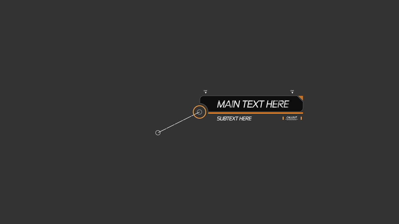 Set of Animated Digital Callout Titles for Video Editing
