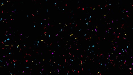 realistic multicolored confetti gunshot popper explosions shooting falling green screen alpha