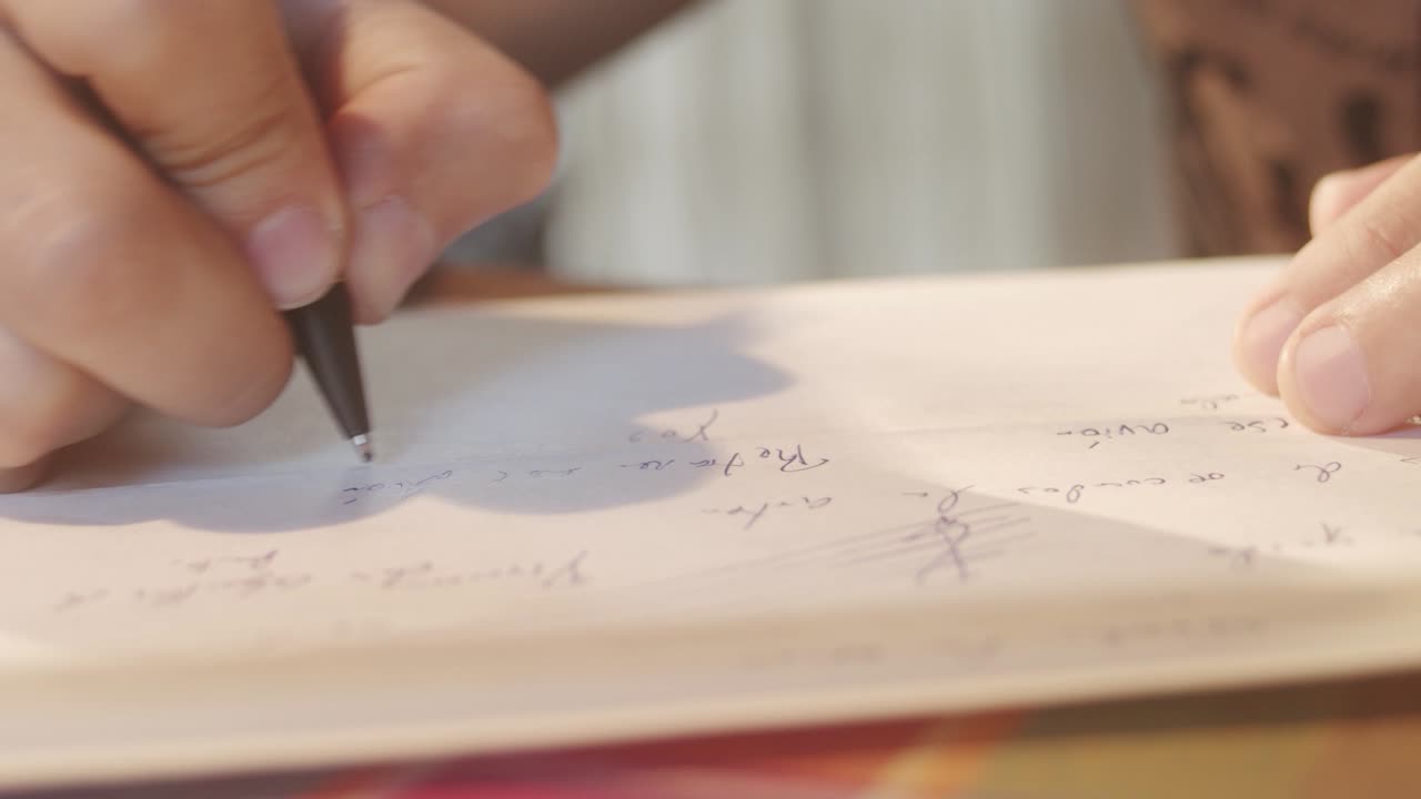 편지를 쓰는 남자