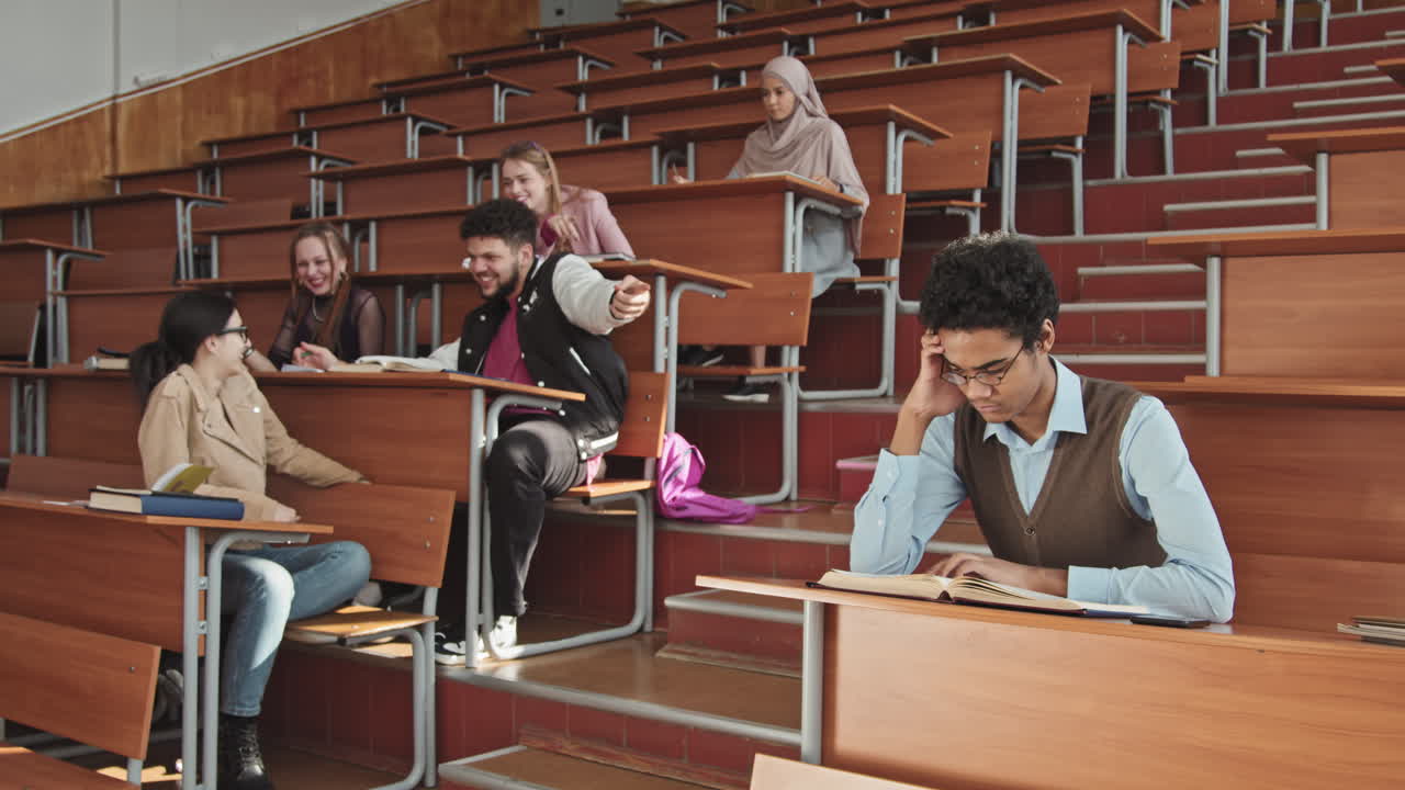 Classmates Bullying Mixed-Race Student in Eyeglasses