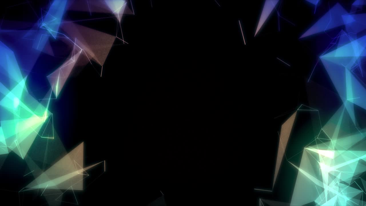 fondo digital abstracto con bucle de polígonos conectados