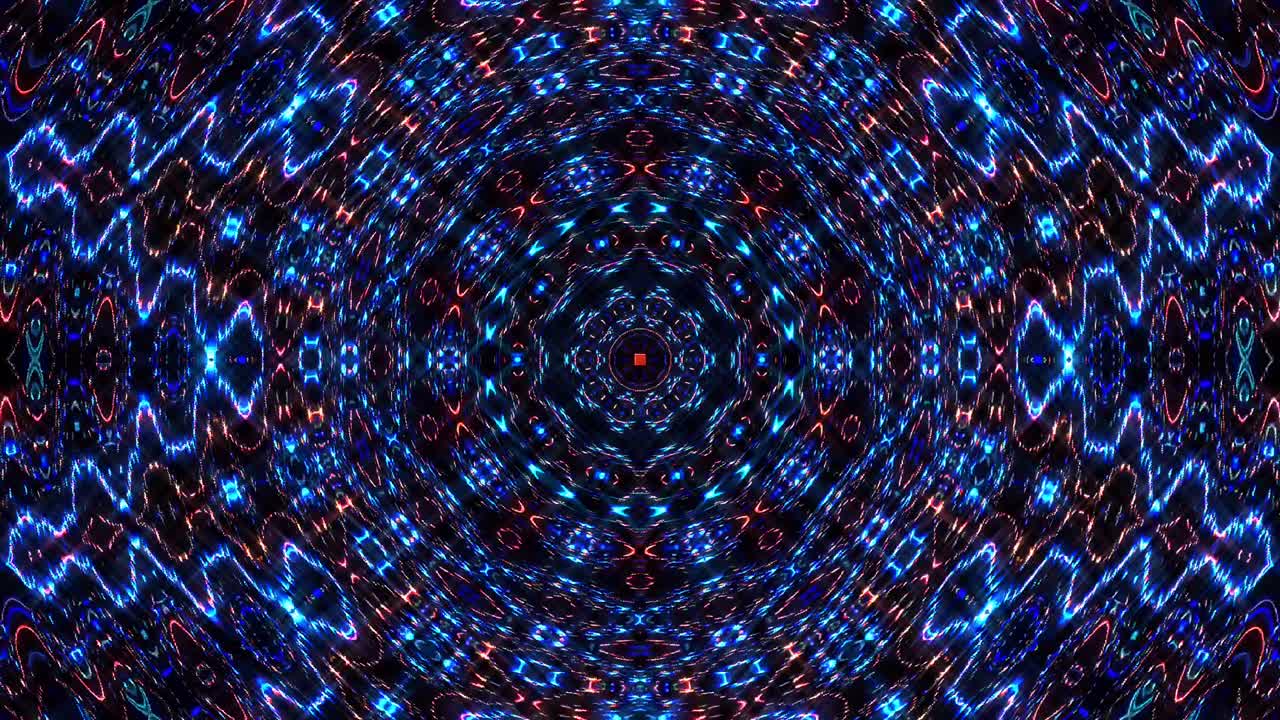 line wave motion, colorful circle shape, on a black background