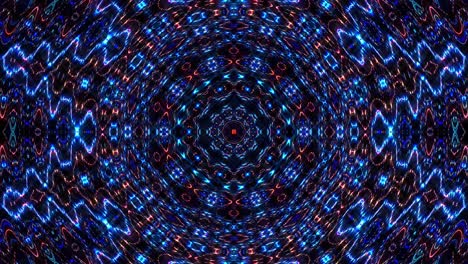 movimiento de onda de línea, forma de círculo colorido, sobre un fondo negro