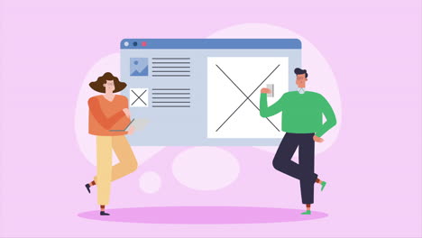 equipo discutiendo el diseño de la página web
