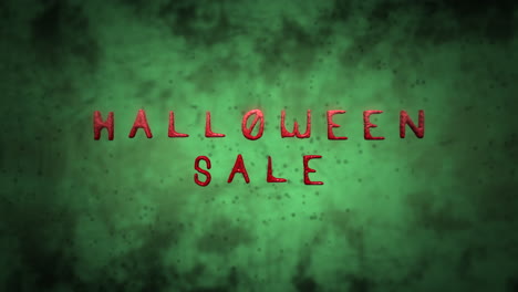 gran venta de halloween en tóxico verde con brillos