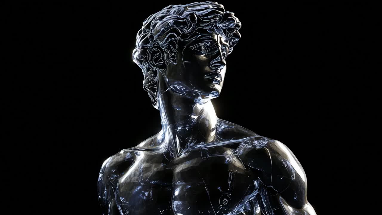 Glass Sculpture of Human Figures