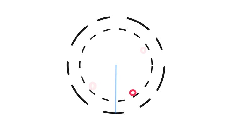 Abstract Circular Loading Animation with Rotating Blue Hand