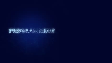 programming title with plexus effect. connected lines with dots. lines title plexus