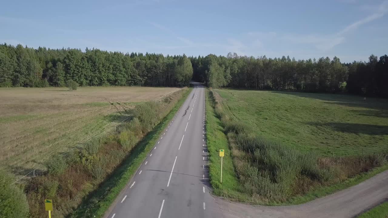 Motorcycle ride on a country road