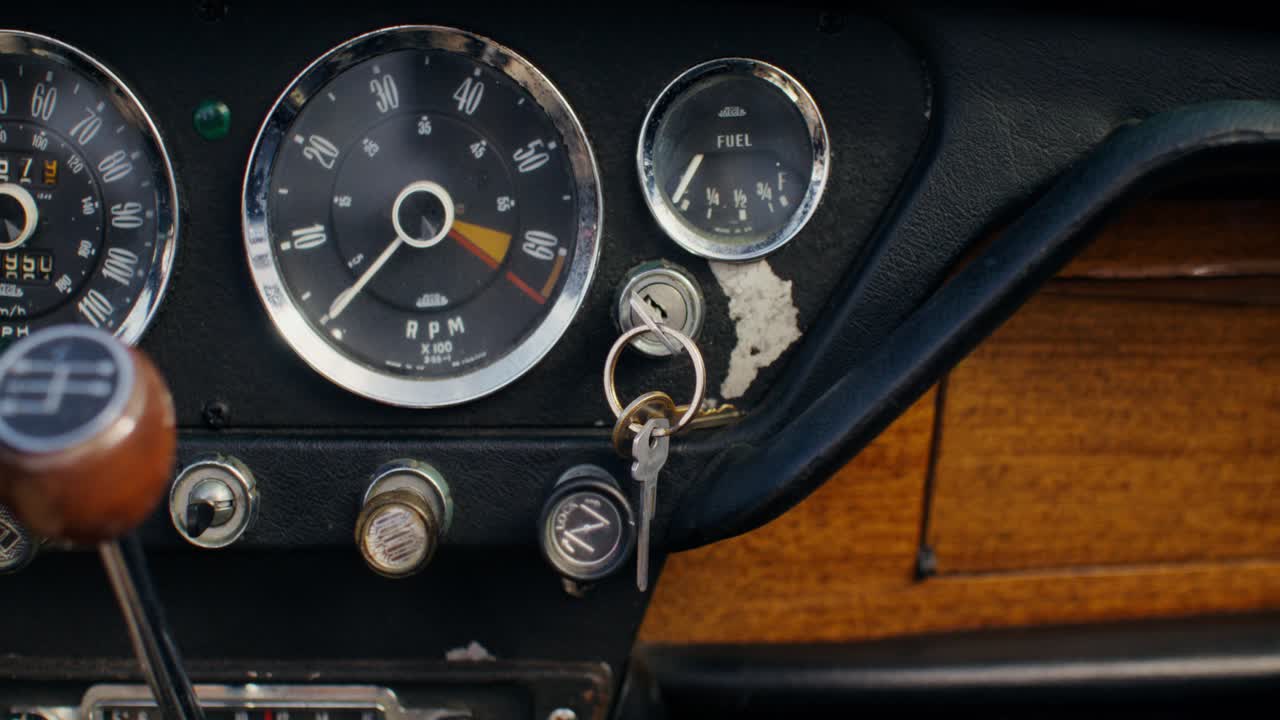빈티지 자동차 대시보드