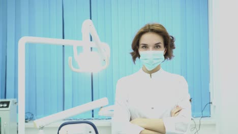 female dentist in dental office