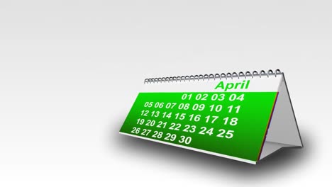 calendar showing months