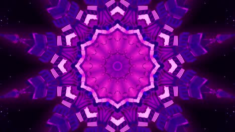 gráficos de movimiento cgi abstractos y fondo animado con secuencia de caleidoscopio. en bucle.