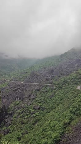 the mountain road that was repaired after a landslide