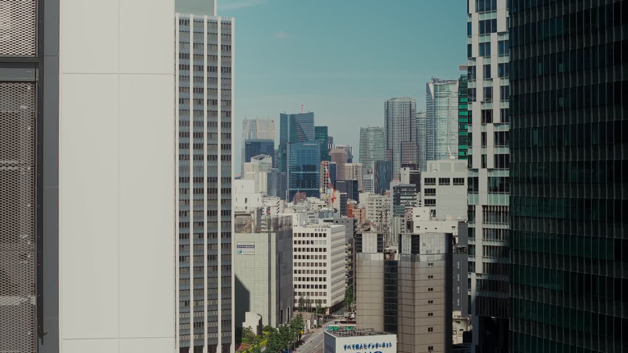 Cityscape with Skyscrapers and Modern Architecture