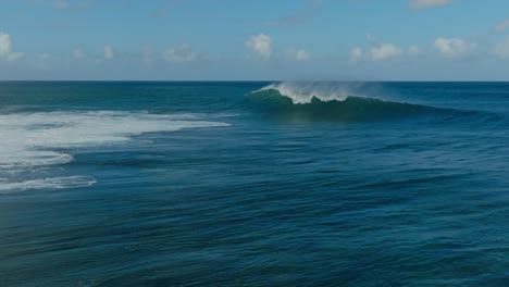 wave breaking on the one eye coral reef in mauritius