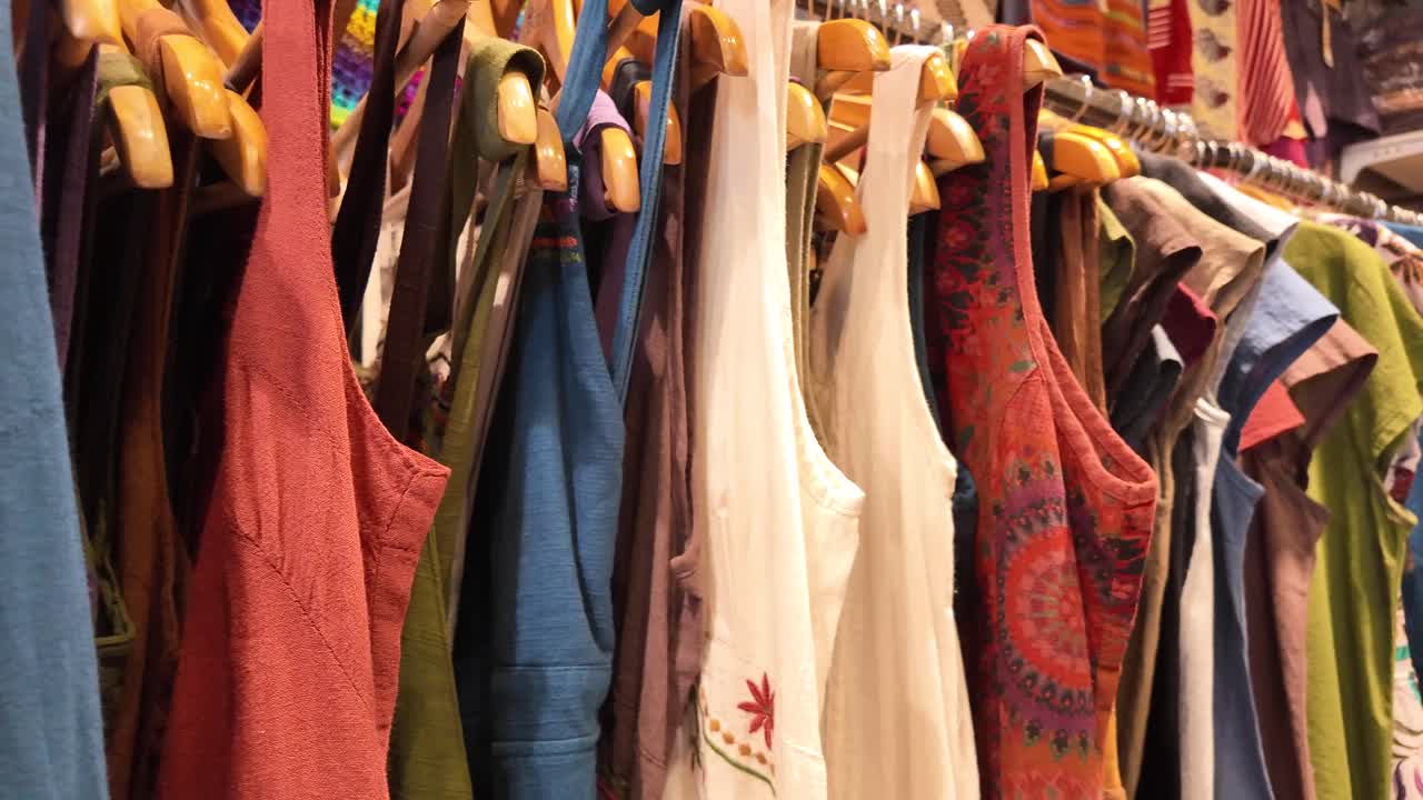 Clothing Rack with Dresses