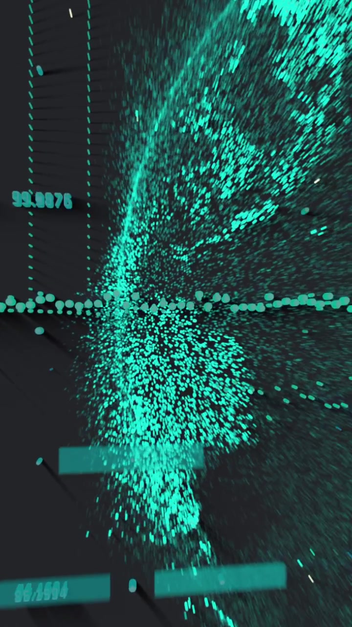 Animation of school items icons over data processing