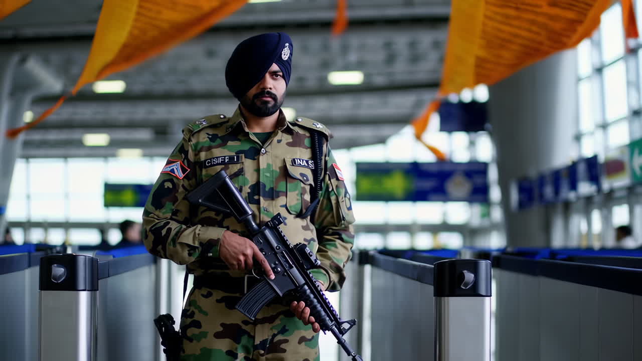 guardia de seguridad del aeropuerto
