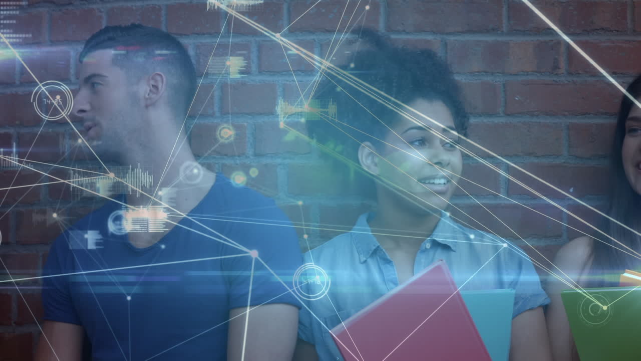 animación de redes de conexiones entre estudiantes en la universidad