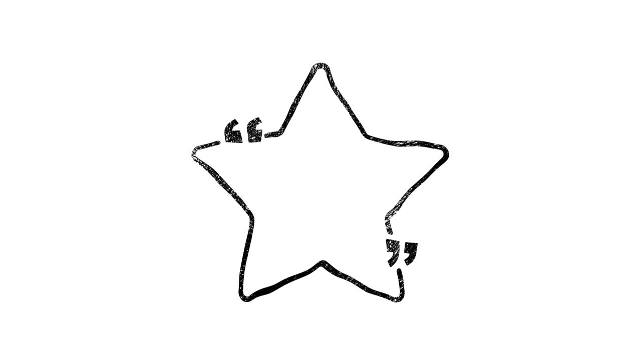 dibujo en blanco y negro dibujado a mano boceto habla cita burbujas de estrellas.