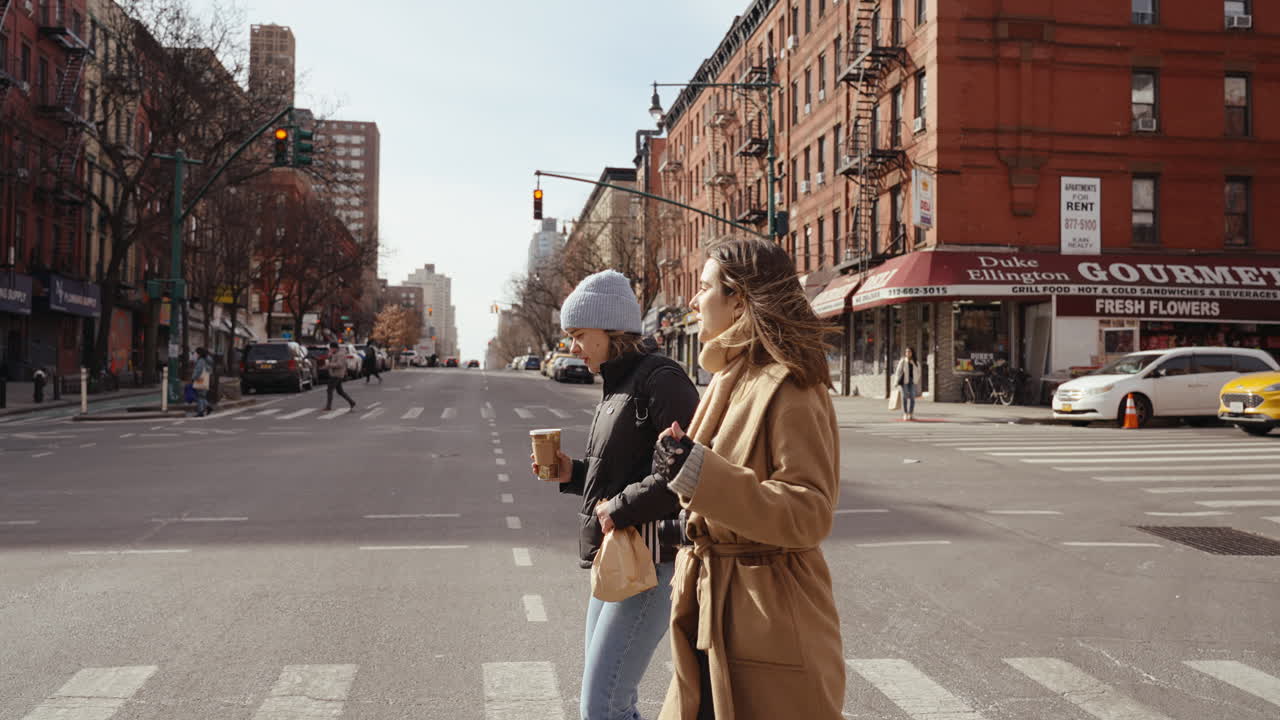 Two Women Walking in a New York City Street