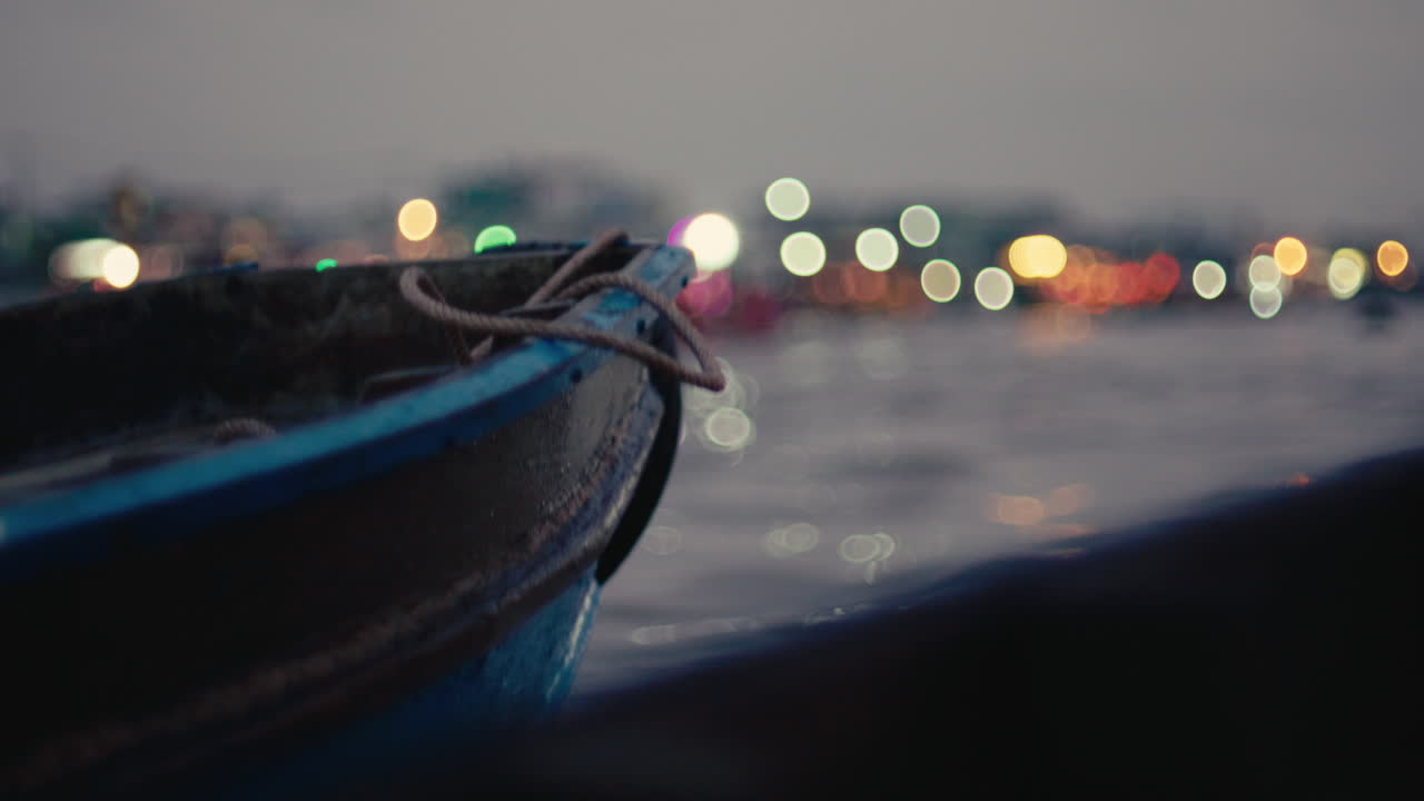 Night Boat at the Harbor