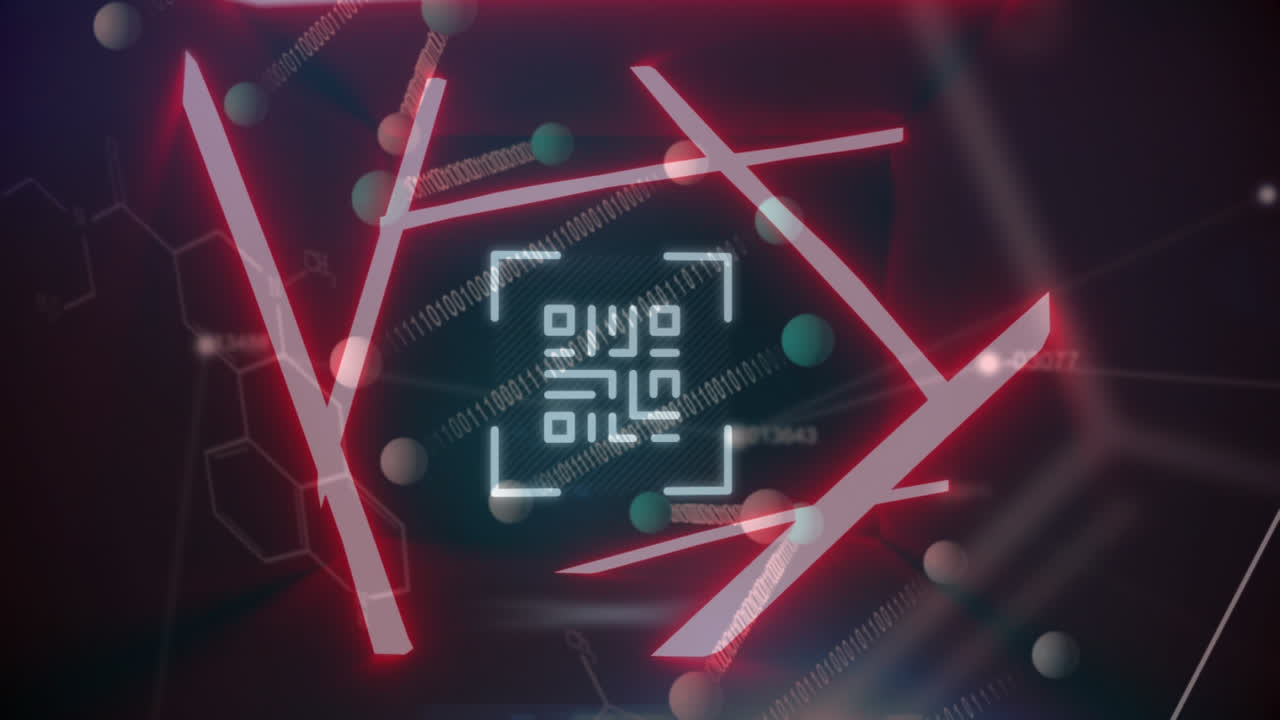 animación del código qr sobre el procesamiento de datos