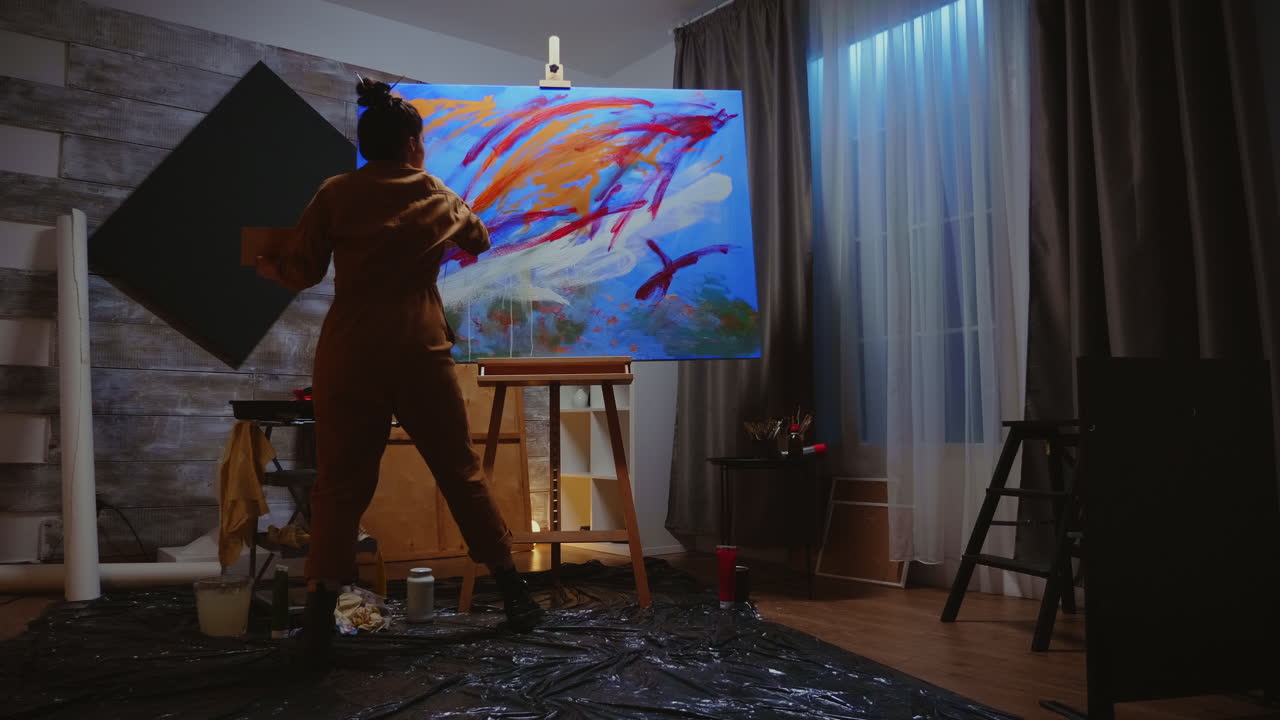 그림 그리는 기술을 가진 여자