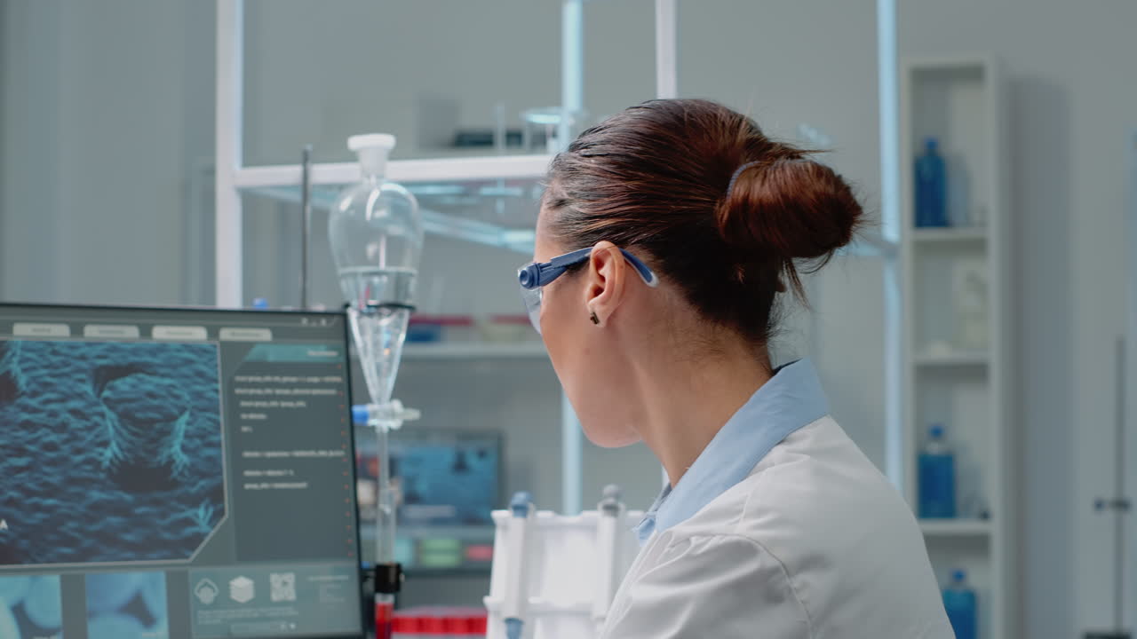 Scientists conducting DNA research in a laboratory