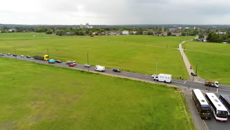aerial shot of the beautiful road
