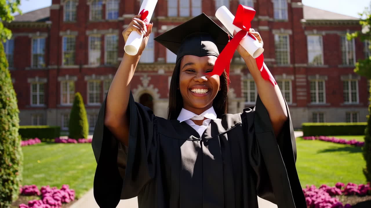 feliz graduado celebrando su graduación
