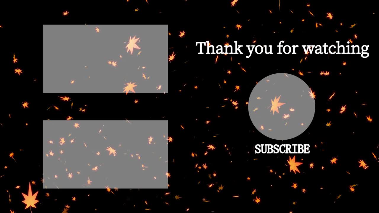가을 잎 입자 유튜브 엔드 카드 엔딩 스크린 모션 그래픽