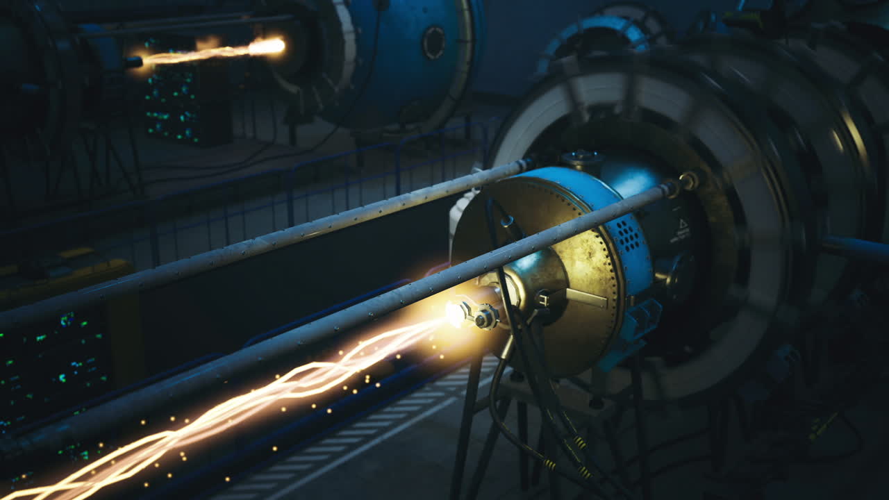 Energy beam navigating through exposed cables in hidden facility