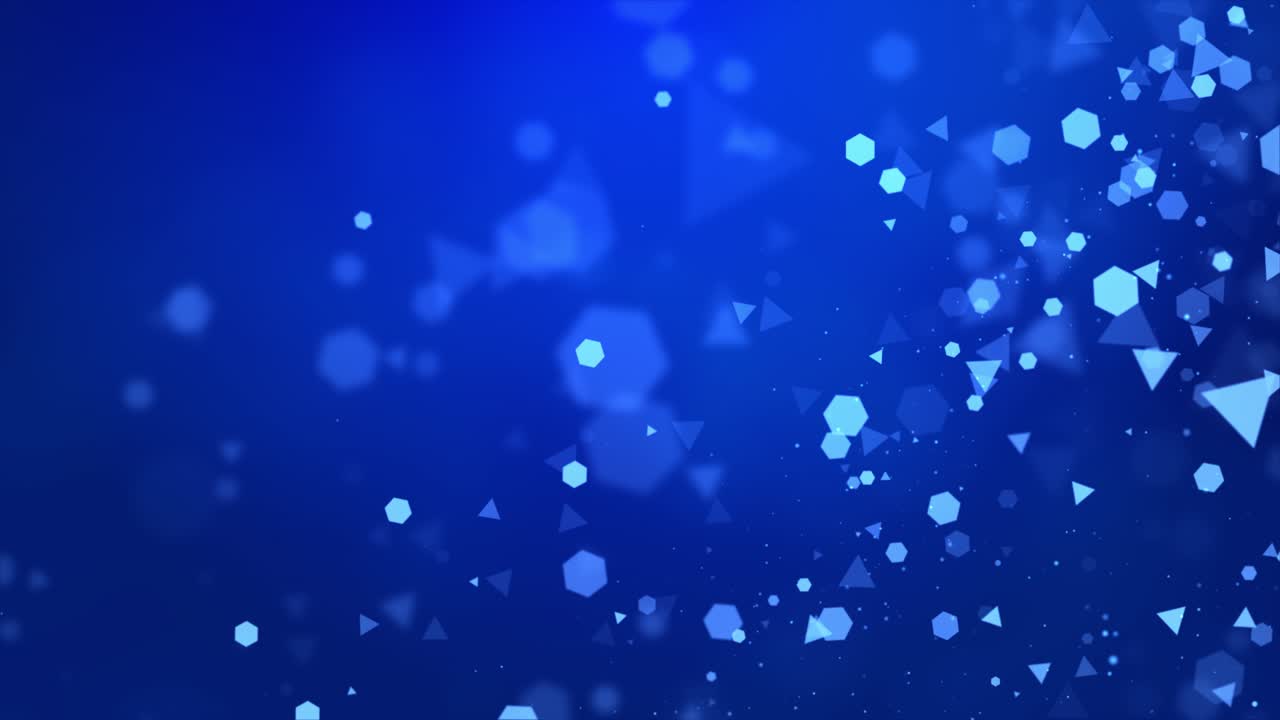 Abstract Blue Geometric Particles Background