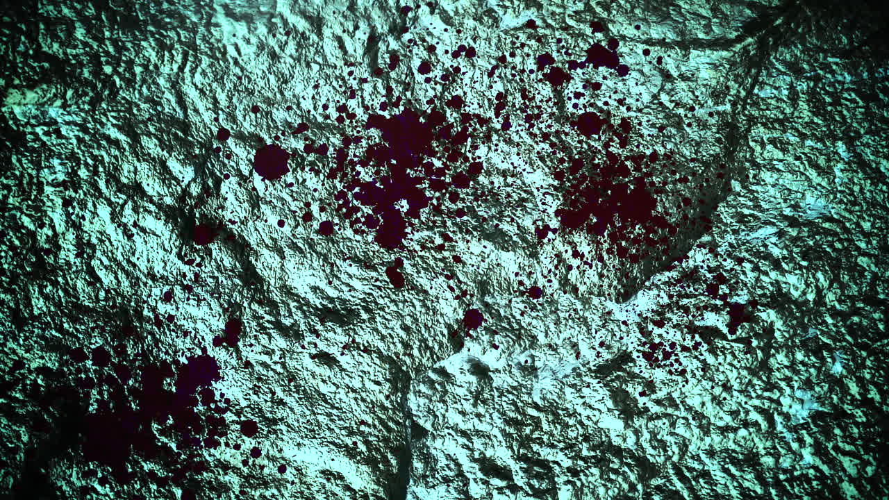 fondo cinematográfico con cámara de movimiento y sangre en el suelo