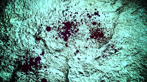 fondo cinematográfico con cámara de movimiento y sangre en el suelo