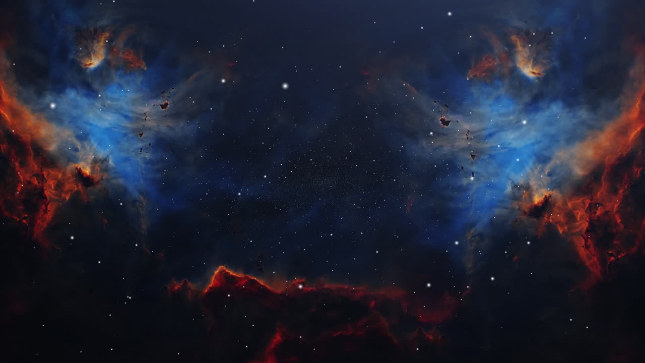 nebula clouds and stars in the universe 4K